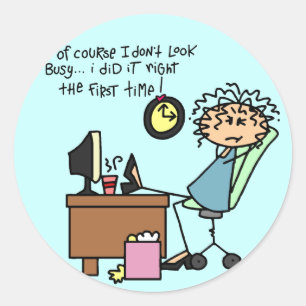 Berichtigen Sie das erste mal Spaß Runder Aufkleber