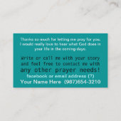 Berichts-Mitteilungsblatt des Visitenkarte (Rückseite)