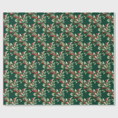 Beries and Greenery Wrapping Paper Geschenkpapier (Flach)