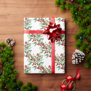 Beries and Greenery Wrapping Paper Geschenkpapier