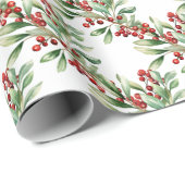 Beries and Greenery Wrapping Paper Geschenkpapier (Rolleneckpunkt)