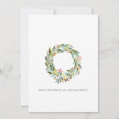 Beries and Greenery Wreath Holiday Card Einladung (Rückseite)