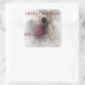 Beries and Twine Gift Label Quadratischer Aufkleber (Tasche)
