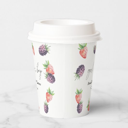 Beries Gender Reveal. Mädchen oder Junge Pappbecher (Rechts)