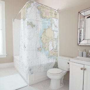 Bering Sea Eastern Teil Alaska Nautical Chart Duschvorhang