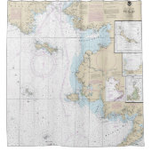 Bering Sea Eastern Teil Alaska Nautical Chart Duschvorhang (Vorderseite)