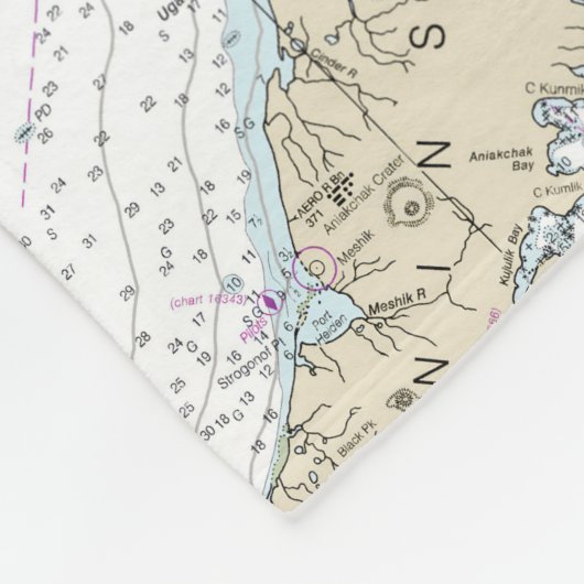 Bering Sea Eastern Teil Alaska Nautical Chart Fleecedecke (Ecke)