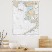 Bering Sea Eastern Teil Alaska Nautical Chart Poster (Küche)