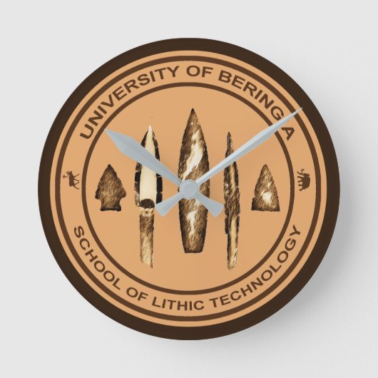 Beringia School of Lithic Technology Runde Wanduhr (Vorderseite)
