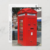 Beritish telephone box postkarte (Vorne/Hinten)