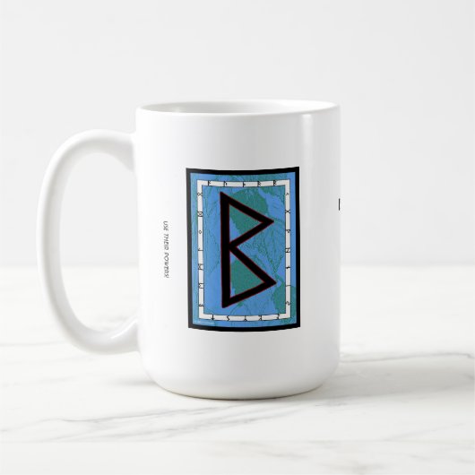 Berkano Rune Tasse - Mutter Erde! (Links)