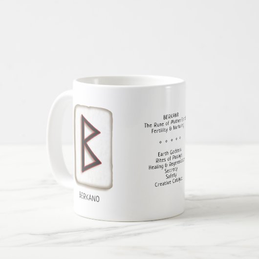 Berkano RuneStone-Tasse Kaffeetasse (Vorderseite Links)