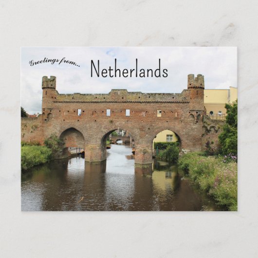 Berkel Gate Zutphen Netherlands Postkarte (Vorderseite)