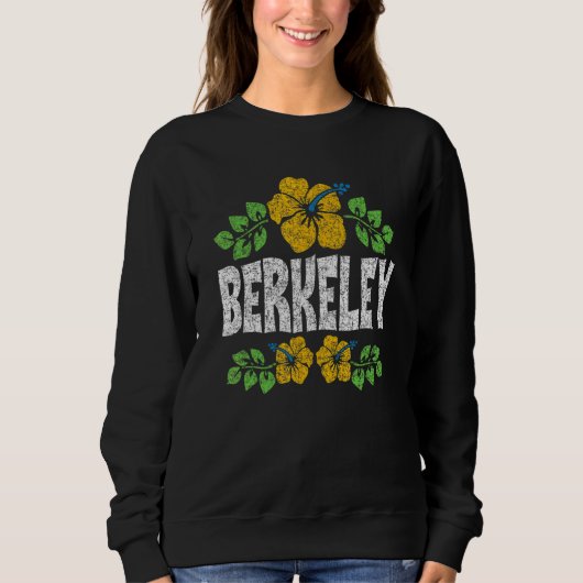 Berkeley Blumen Druck mit abgenutzter Farbe Sweatshirt (Vorderseite)
