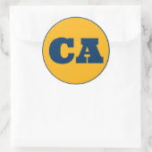 Berkeley (CA) - Gold x Blue Runder Aufkleber (Tasche)