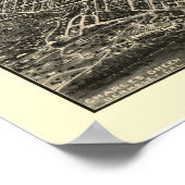 Berkeley, CA Panoramic Map - 1909 Poster (Ecke)