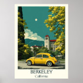 Berkeley California Art Print | Universität Retro Poster (Vorne)