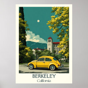 Berkeley California Art Print   Universität Retro Poster