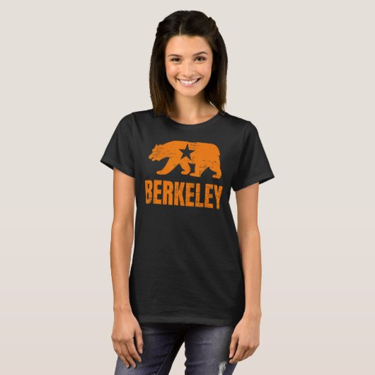 Berkeley California Bear Distressed Vinta T-Shirt (Vorne ganz)