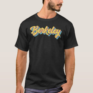 Berkeley California Ca Varsity Style Amber Text T-Shirt