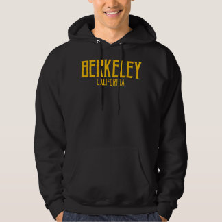 Berkeley California CA Vintage-Text bernsteinfarbe Hoodie