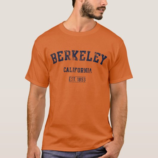 Berkeley California Distressedet Sport Style frien T-Shirt (Vorderseite)