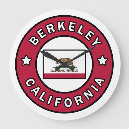Berkeley California Große Wanduhr (Vorderseite)