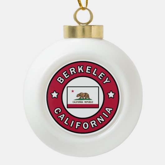 Berkeley California Keramik Kugel-Ornament (Vorderseite)