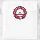 Berkeley California Ovaler Aufkleber (Tasche)