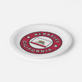 Berkeley California Pappteller (Schrägansicht)