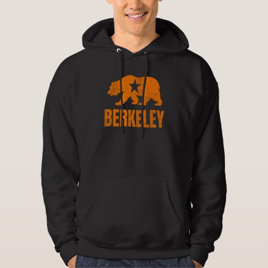 Berkeley California Republic Bear Distressed Vinta Hoodie (Vorderseite)