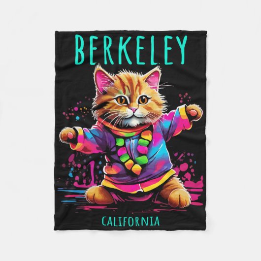 Berkeley California US Fun Niedlich-farbiges Tanze Fleecedecke (Vorderseite)