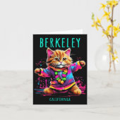 Berkeley California US Fun Niedlich-farbiges Tanze Karte (Gelbe Blume)