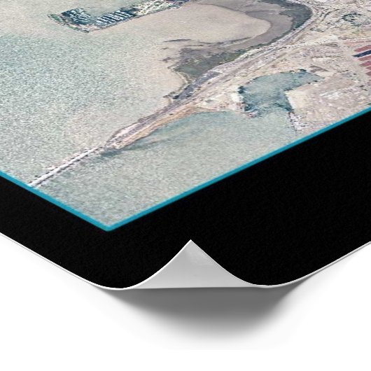 Berkeley, kalifornisches Satellitenposter Poster (Ecke)