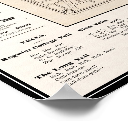 Berkeley Karte 1898 Poster (Ecke)