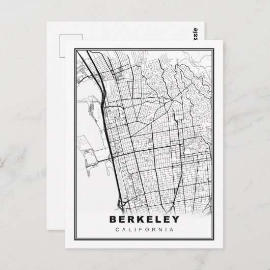 Berkeley Map Postkarte (Vorne/Hinten)