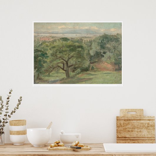 Berkeley mit Blick auf Kalifornien (0138B) Poster (Küche)