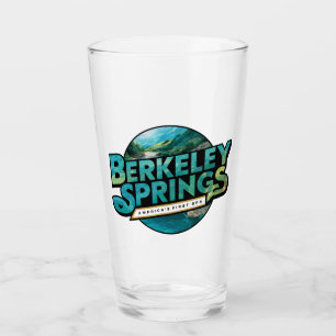 Berkeley Springs Illustration Reise Logo Glas