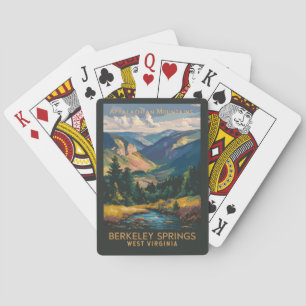Berkeley Springs Illustrierte Reise Kunst Vintage Spielkarten