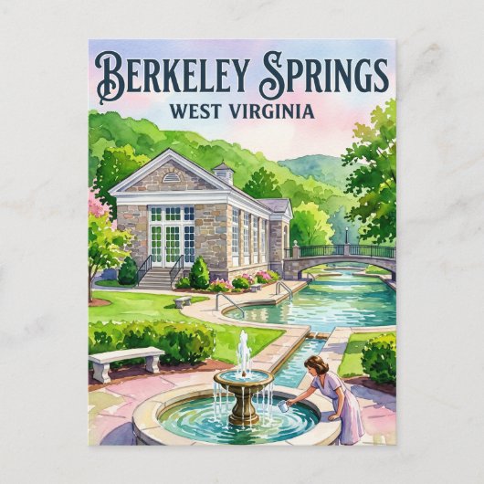 Berkeley Springs State Park USA Postkarte (Vorderseite)