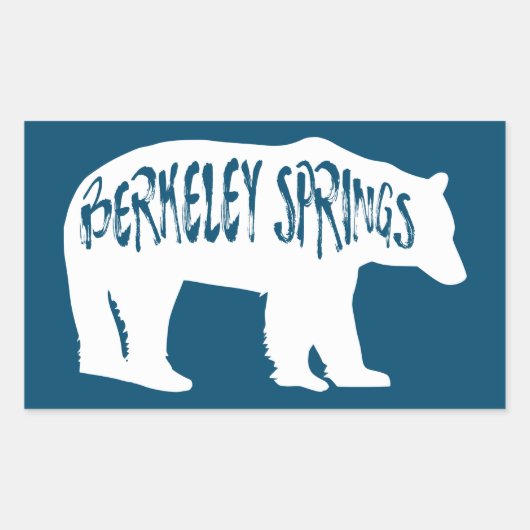 Berkeley Springs West Virginia Bear Rechteckiger Aufkleber (Vorderseite)