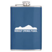 Berkeley Springs West Virginia Bitte Flachmann (Vorderseite)