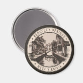 Berkeley Springs West Virginia Illustration Abzeic Magnet (Vorderseite/Rückseite)