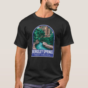 Berkeley Springs West Virginia Illustration Reise T-Shirt