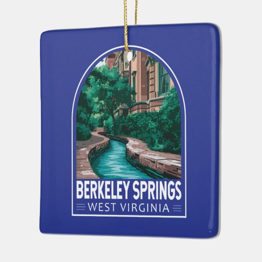 Berkeley Springs West Virginia Illustration Travel Keramikornament (Links)