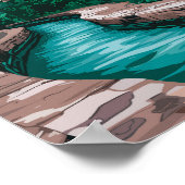 Berkeley Springs West Virginia Illustration Travel Poster (Ecke)