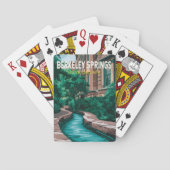 Berkeley Springs West Virginia Illustration Travel Spielkarten (Rückseite)