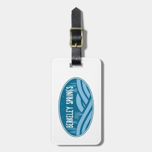 Berkeley Springs West Virginia Outdoor Gepäckanhänger (Vorderseite vertikal)