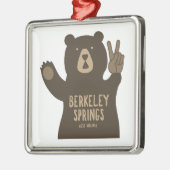 Berkeley Springs West Virginia Peace Bear Ornament Aus Metall (Links)