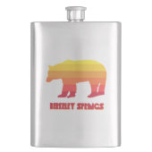 Berkeley Springs West Virginia Rainbow Bear Flachmann (Vorderseite)